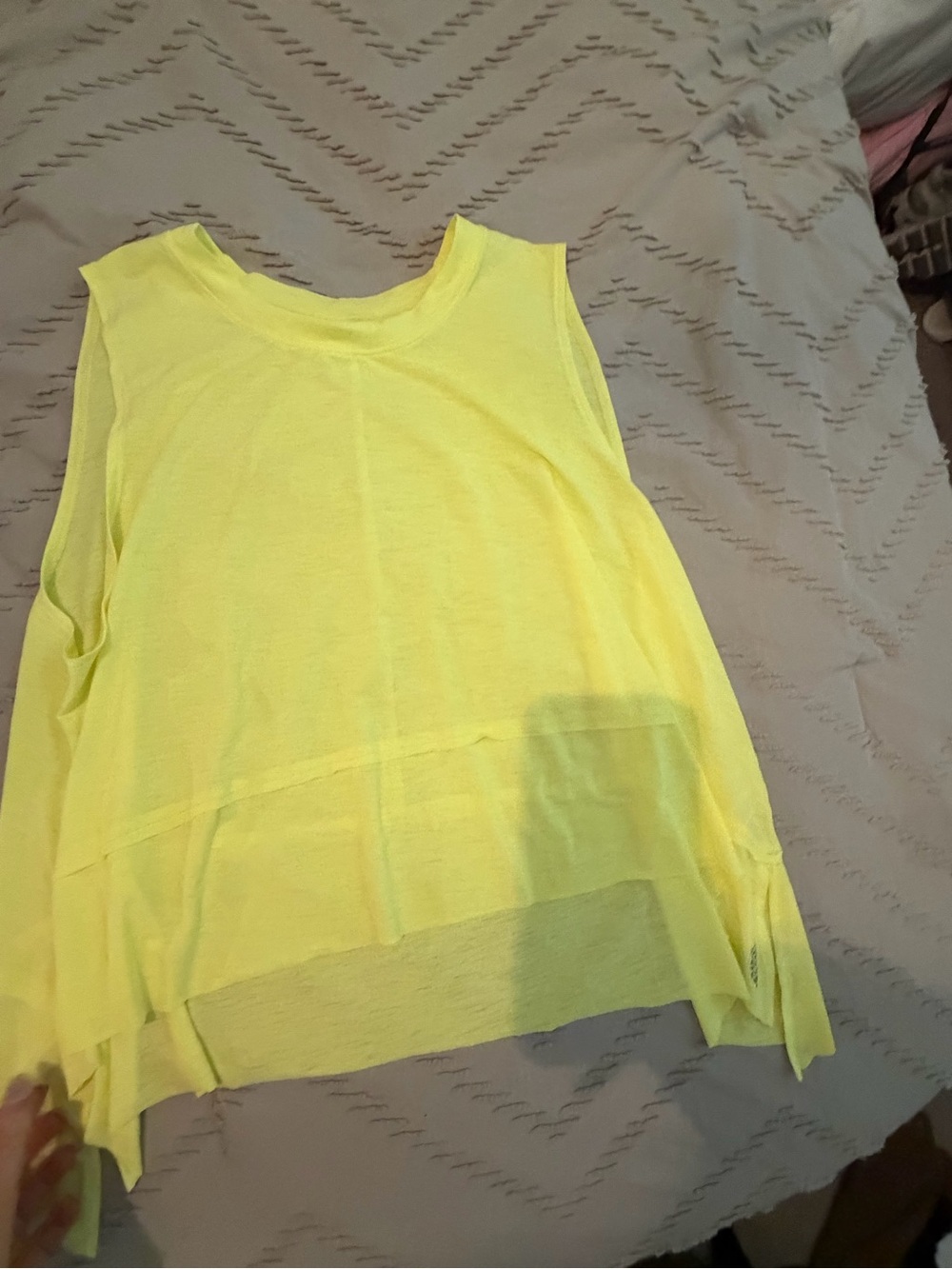 FP Movement by Free People Neon Yellow Layered Muscle Tank